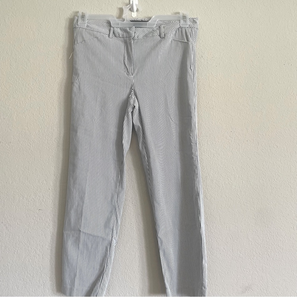 Zac and Rachel striped trouser pants size 6 old money chic stretch comfort work